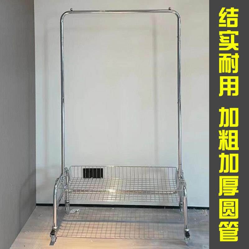 服装展示架可移动网红拍照挂衣架落地置物女装店橱窗摆件推车货架