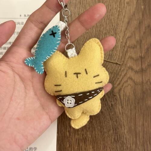 小猫小鱼香囊驱蚊背包挂件手工diy材料包钥匙扣七夕礼物送女朋友