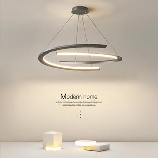客厅主灯现代简约大气2026年新款轻奢大气北欧环形极简餐厅吊灯