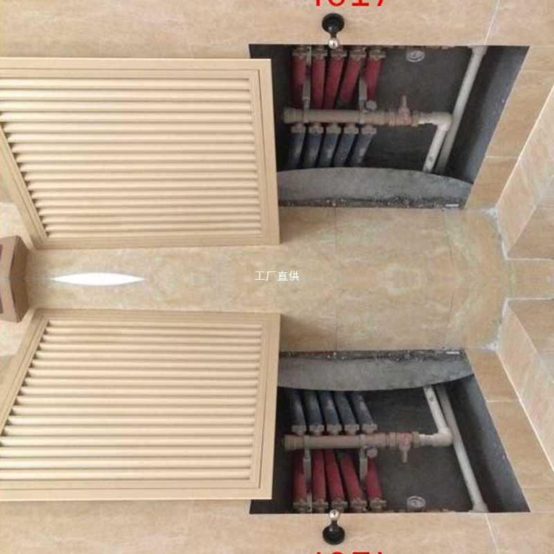 地暖分水器遮挡罩铝合金老式暖气罩装饰网百叶窗卫生间开关家用图片