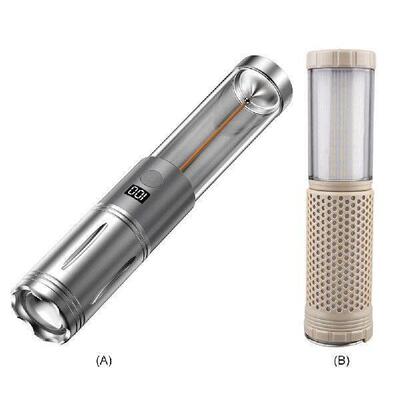 2 In 1 Camping Light Camping Flashlight Dimmable Portable