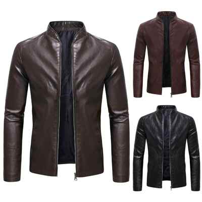 Motorcycle youth standing collar, leather jacket, jacket,