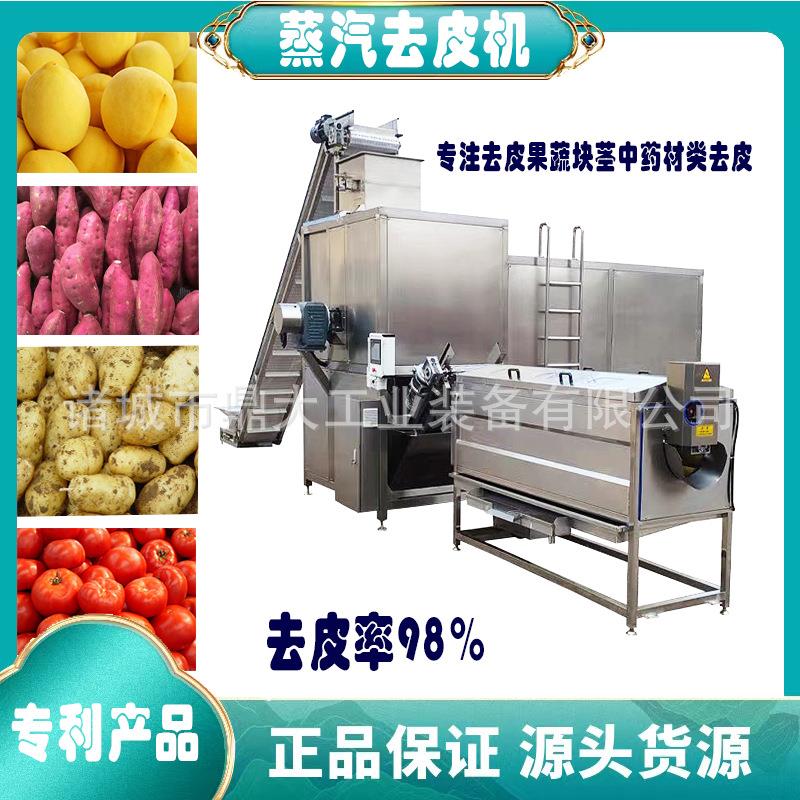 葡萄罐头生产加工设备葡萄粒果蔬蒸汽去皮机配套清洗机速冻线