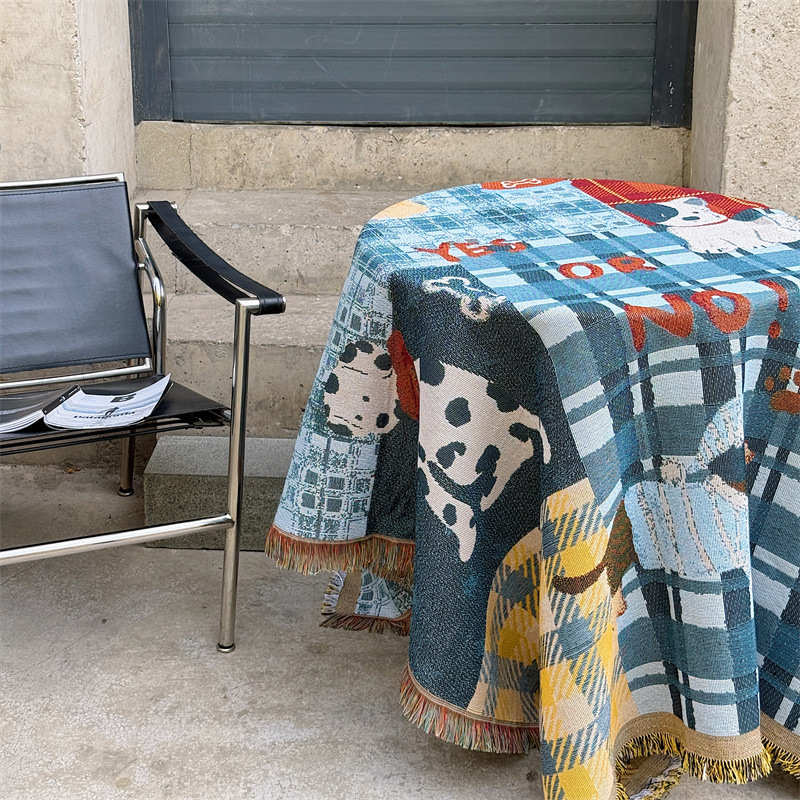 野餐艺术盖空调针织古风午睡办公室中装饰毯挂毯地毯沙发毯子毯毯