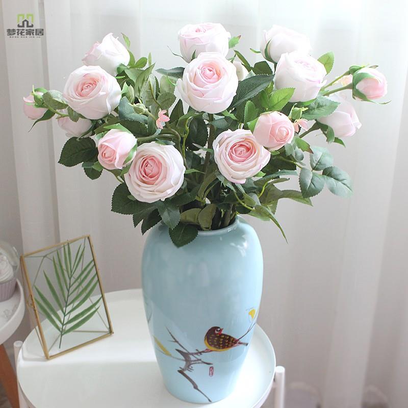 高档景德镇陶瓷服装边店摆花件花瓶仿假真跳舞兰餐桌客厅沙发装饰