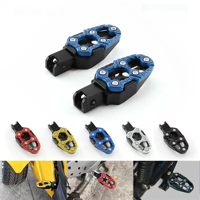 机车越野车改装可调节角度脚踏配件铝合金彩色脚踏板脚蹬脚踏板A