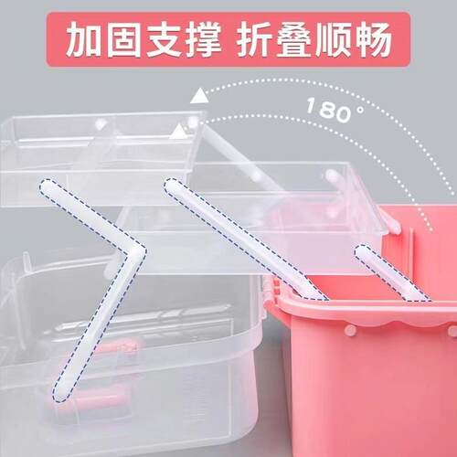 渔具配件收纳箱手提鱼钩路亚多功能塑料钓鱼工具盒子整理箱大容量