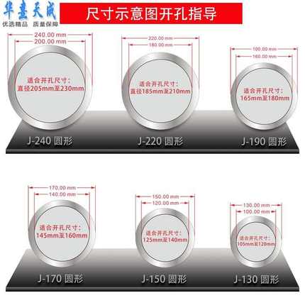 厨房嵌入式台面盖子20CM圆形洗手间304不锈钢垃圾桶盖子方形翻盖