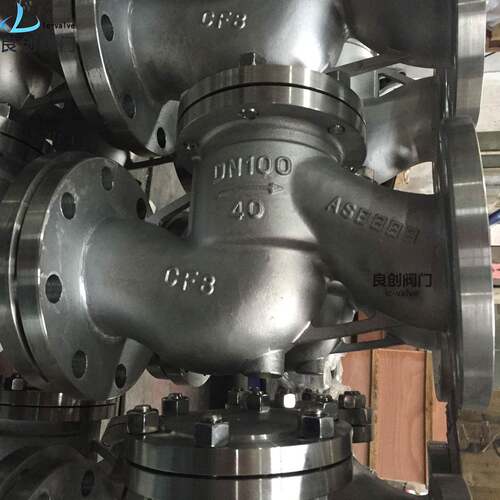 止回阀H41W-40P升降式法兰不锈钢单向止回阀