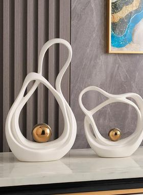 入门玄关摆件飘窗摆件装饰现代简约轻奢摆件客厅玄关酒柜装饰电视