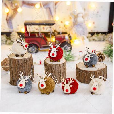 Christmas felt sheep pendant elk pendant圣诞公仔挂件