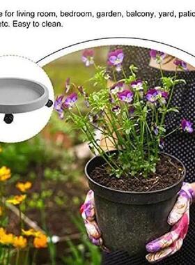 Round Tray Plant Trolley Flower Pot Stand With Wheel