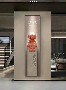 kws玄装饰画电子钟表挂钟餐厅画卡通楼年梯转角万历关XY793133电