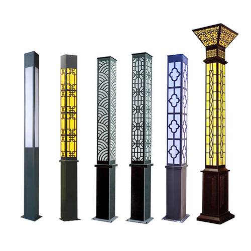 LED户外景观方灯太阳能方灯接电路灯防水灯柱小区别墅广场庭院灯