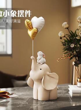 电愈日系小象桌面ys2166摆件客厅玄关视柜办治公室家居装饰品生乔