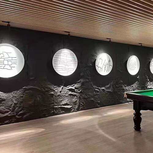 pu石皮厂家仿文化石材仿真石板背景3米1米2大板石材外贸跨镜