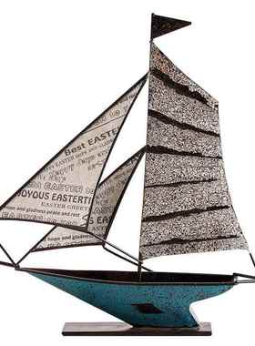 现代帆船摆件一帆风顺创意美式客厅电视酒柜办公室桌面家居装饰品