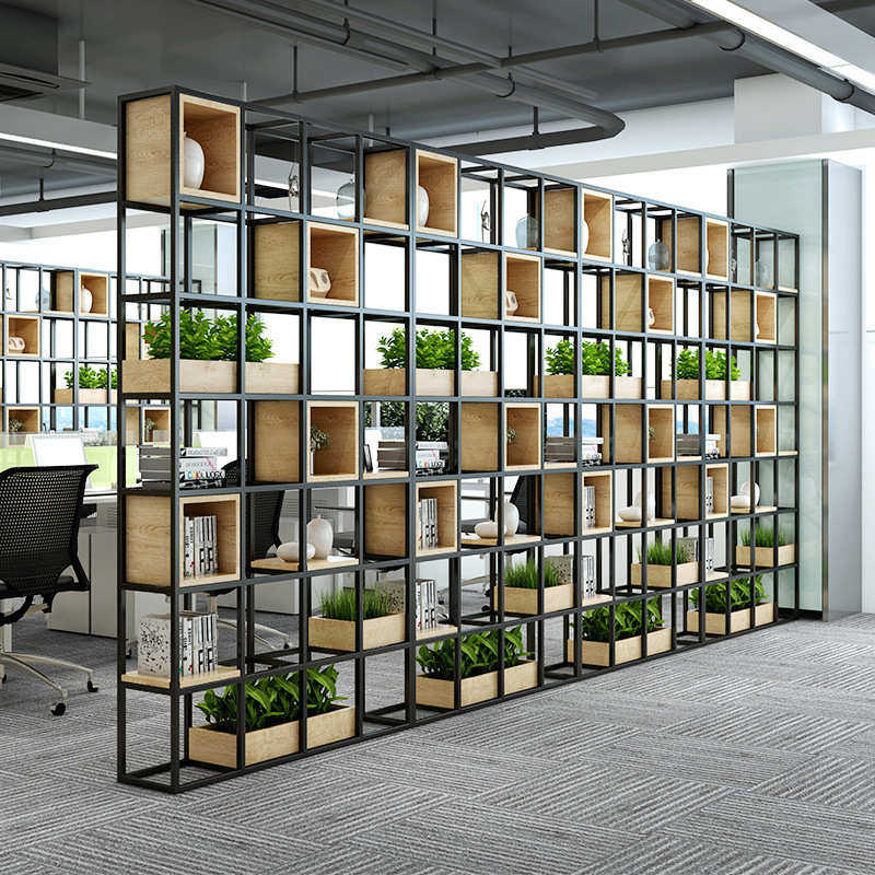 美式铁艺隔断置物架 落地办公室实木书架 客厅收纳柜装饰展示架,家装主材,置物架,淘宝优惠券,粉丝福利购,淘宝优惠卷