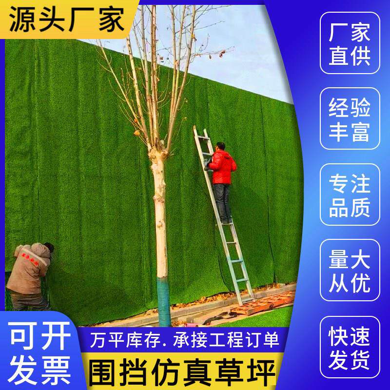 工地围挡草坪绿布绿色草皮仿真草坪人造假草坪网市政工程施工围墙