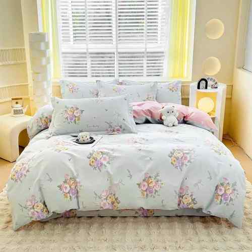 高档纯棉四件式100床品套件被2米x2.3米2.2套x2.4m被罩2棉2全0x24