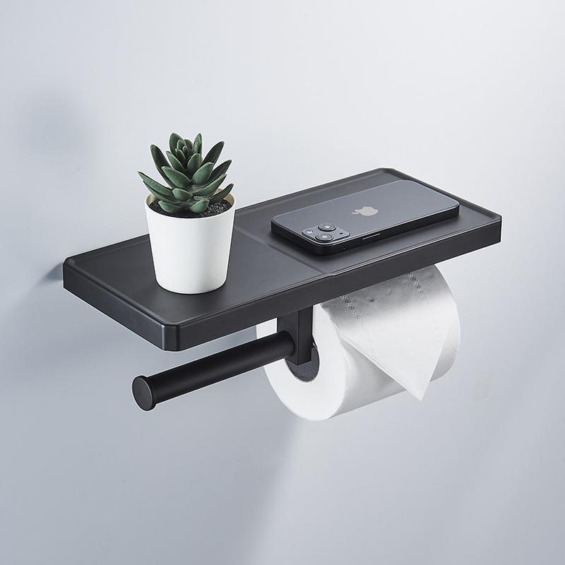 免打304不锈壁钢纸巾架卫生厕所卷纸架擦手纸间架孔挂XUK置物纸巾