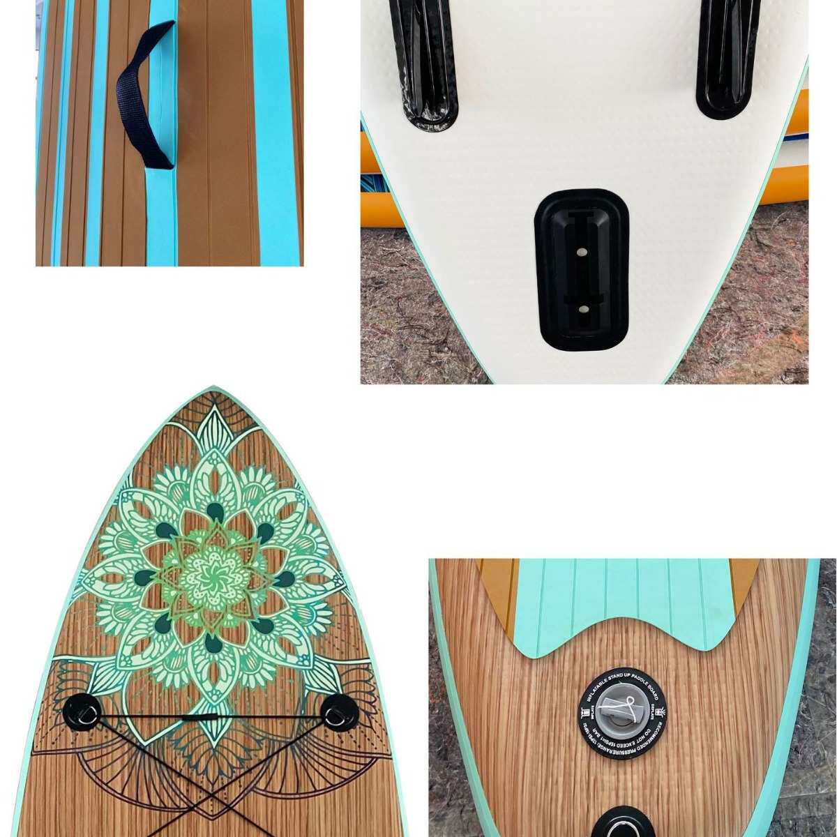 板带帆板滑水运动花色冲浪板划水配件欧式脚绳扣充气木纹海上