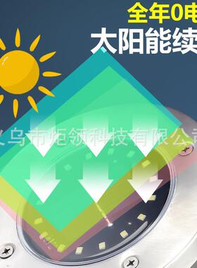 跨专庭供太阳能地埋灯8LED锈不钢户境外新款插地草地灯太阳能地院