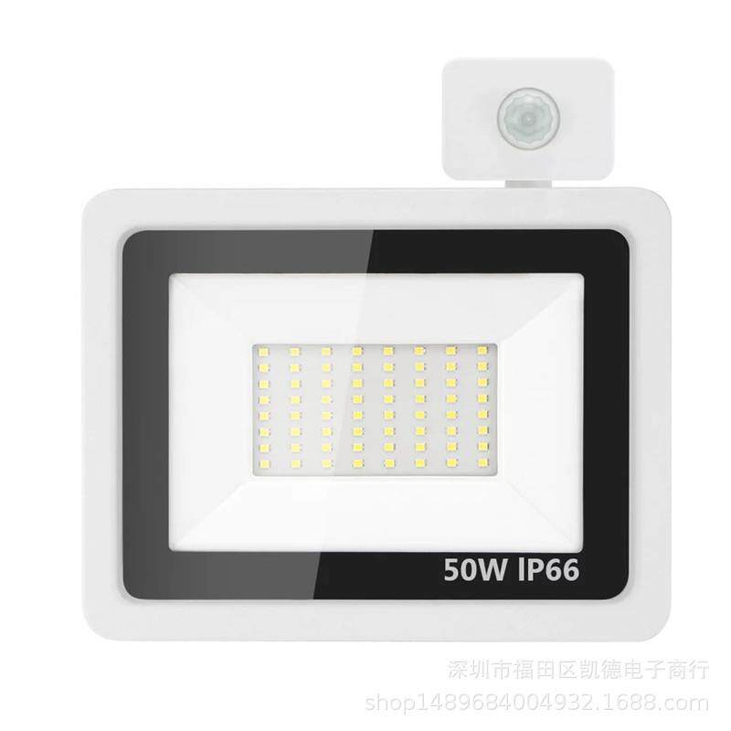 10W30W50W100W超薄人体感应投光灯户外防水庭院灯广告灯泛光灯