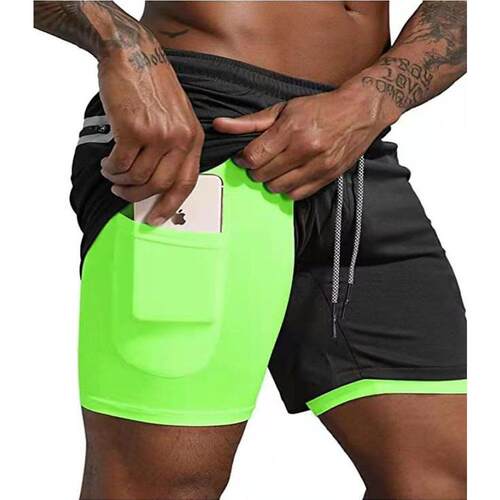 2025双层短裤男Shorts Gym Mens Sportswear Double-deck Bottoms