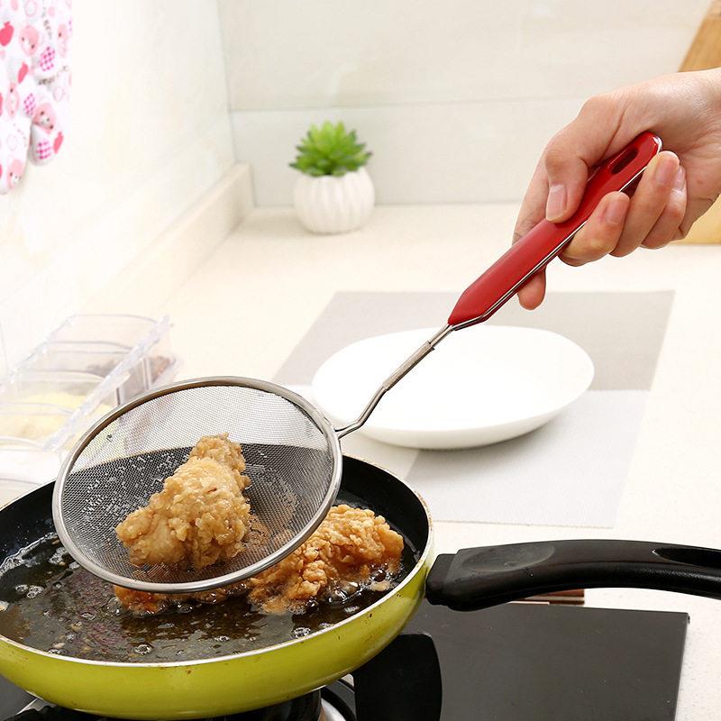 厨房烹饪不锈钢大小号漏勺 多功能耐压抗重精致密网滤网油捞网漏