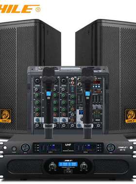 狮乐（SHILE）AV-2011D+天琴四号+BM-8+SH-12专业KTV音响组合套装