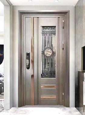 304不锈钢门防盗门入户门韩式门子母门通风门中门小区进户门单门