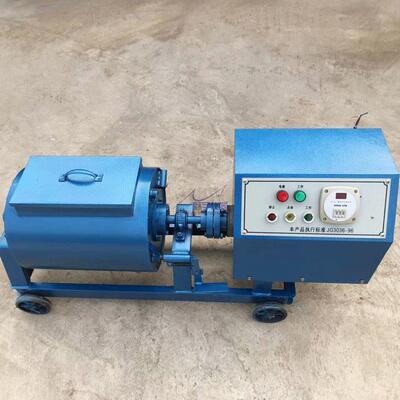 SJD单卧轴混凝土搅拌机卸料须停机打开定销使筒体倾斜一定角度