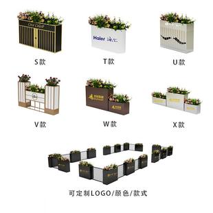 铁艺户外室外花箱组合广场花槽奶茶店售楼部商业街花坛围栏矮隔断