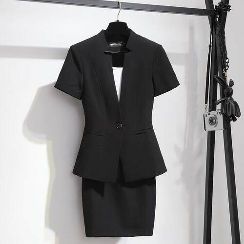 职业装女夏季空姐制服美容院美容师酒店前台珠宝店高端工作服套装