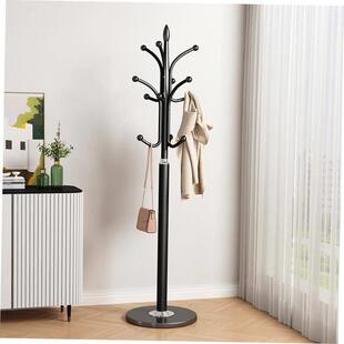 Big coat rack stand clothes holder hat hanger wooden cloth