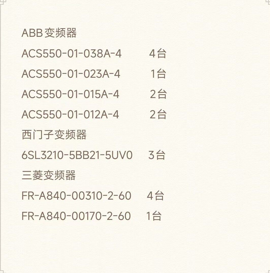 5月9日苏州处置拆机变频器一批（合计17台）（江苏苏州）网络拍卖公告