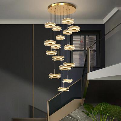 旋转lot吊空楼DZ-00501f梯饰客灯厅现代创意挑别墅大简约复式灯楼