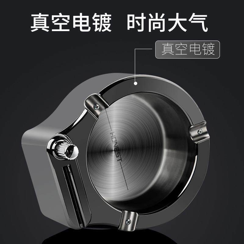 万次火柴打火机个性家用客厅大号简约时尚潮流办公室烟灰缸
