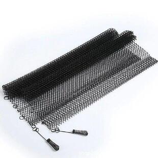 Screens Curtain Iron Mesh Out Fireplace Indoor Pcs Black