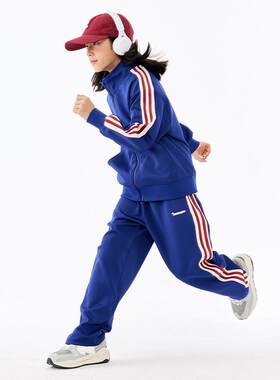 2026新款DK童装春秋装新品复古女童男童运动套装儿童时髦外套运