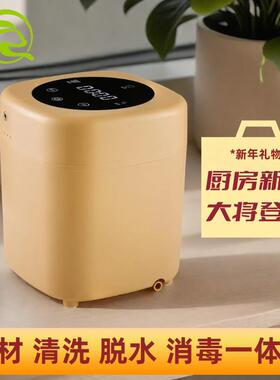 电动旋转智能家用厨房果蔬清洗机沙拉甩干杀菌净化器去迷你洗菜机