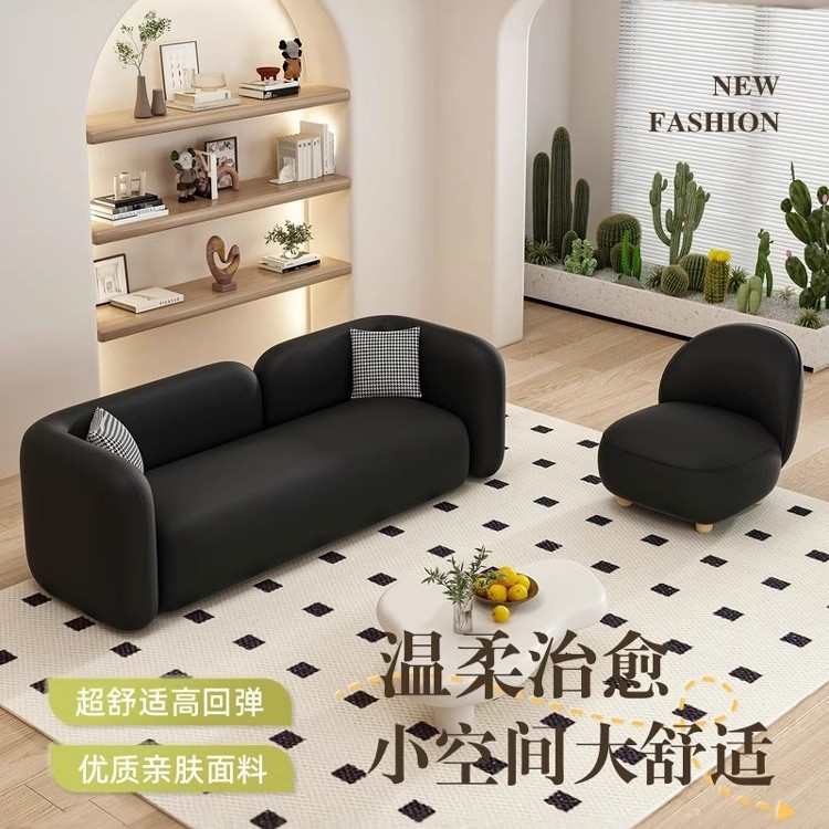 网红家用客厅沙发小户型出租房公寓直排酒店大堂休息商务洽谈沙发