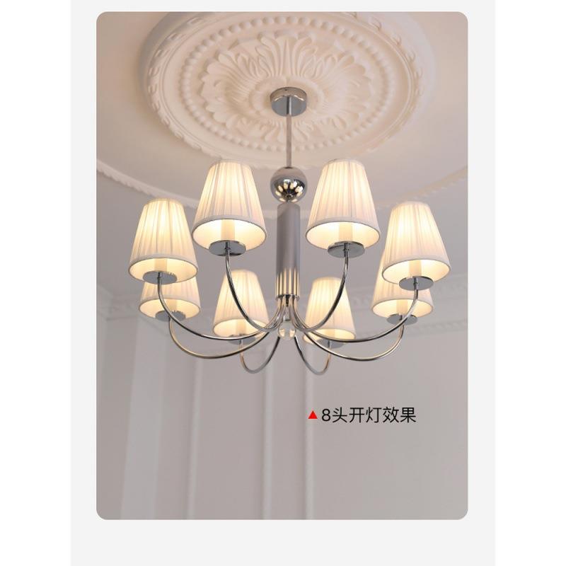 客厅餐厅美式简约吊灯民宿复古卧室书房大气别墅灯具布罩温馨吊灯