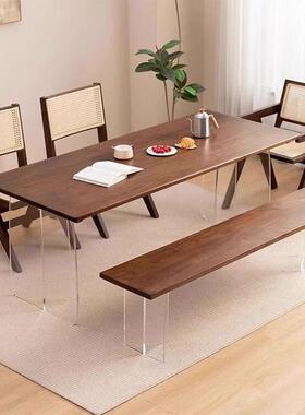 南美黑胡桃RIS式木中实木客厅用桌原木家泡茶阳台茶大板简约实木