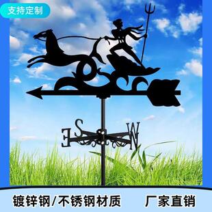 欧式铁艺庭院花园跨境风向标工艺品户外农场装饰风向指示牌厂家