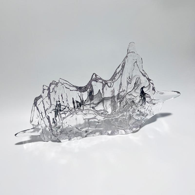现代透明树脂假山创意WUH家居摆件饰品房柜客厅酒玄样关板软装工