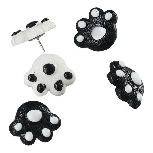 Paw Print Push Pins 16 Pieces Plastic Decorative Drawing