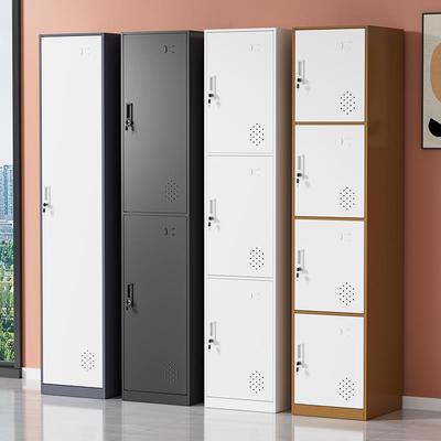 单门更衣柜员工收纳柜商用工作收纳柜家用杂物柜带锁宿舍铁皮衣柜