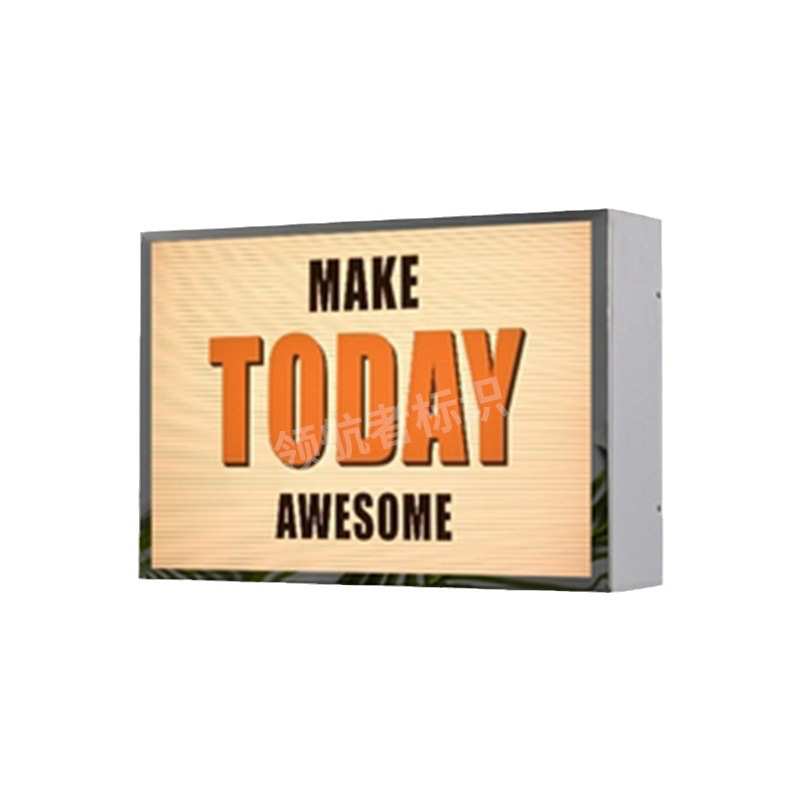 网红镂空灯箱挂墙式不锈钢广告牌店铺招牌门头双面led发光标牌
